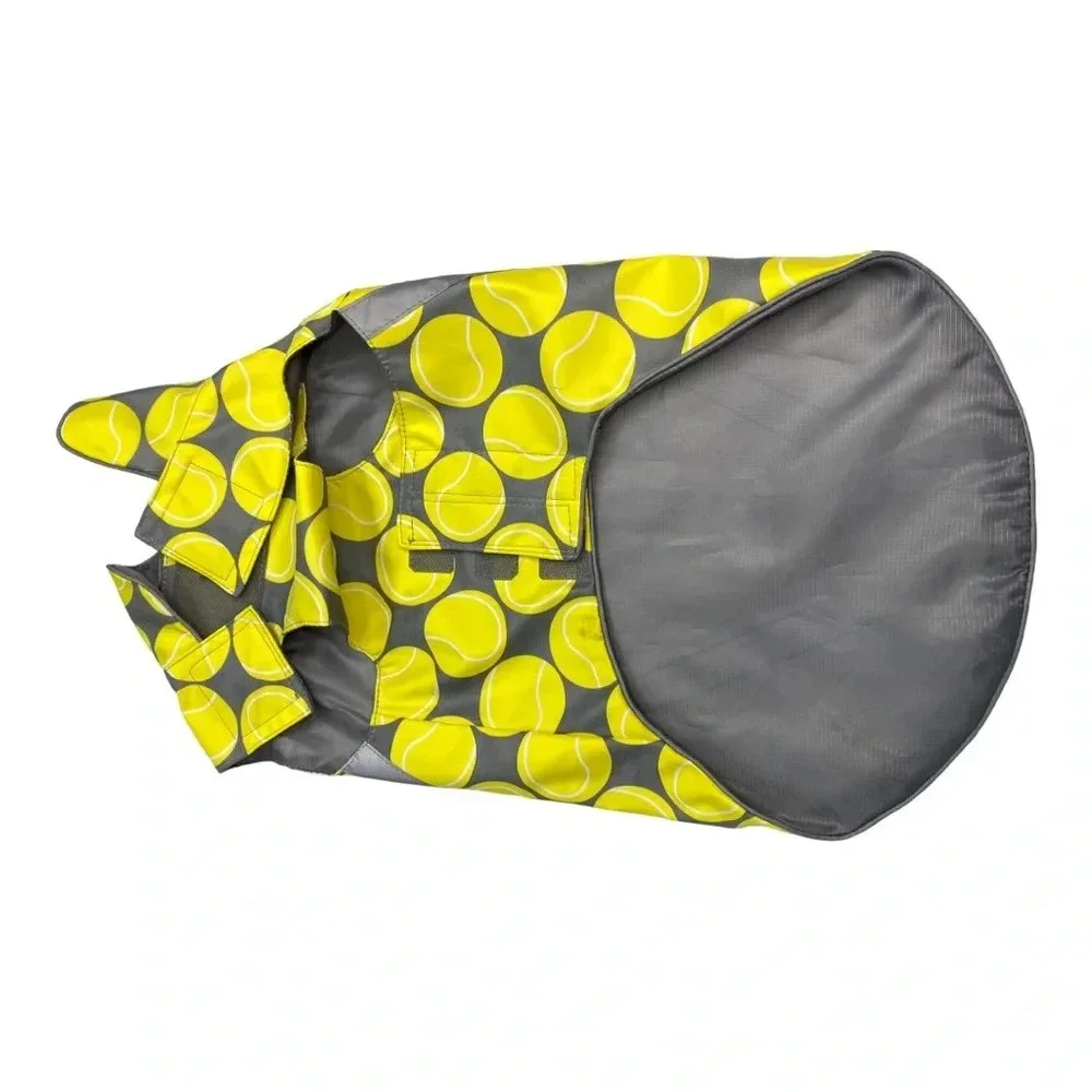 Small dog tennis ball raincoat medium